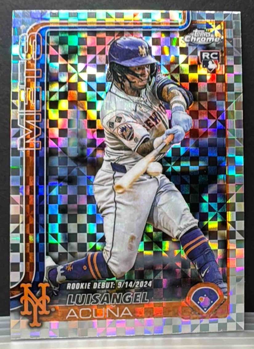 2025 Topps Chrome Update Luisangel Acuna #USC53 X-Fractor RC Mets