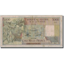 [#315772] Banknote, Tunisia, 5000 Francs, 1949, 1949-10-18, KM:27, VF