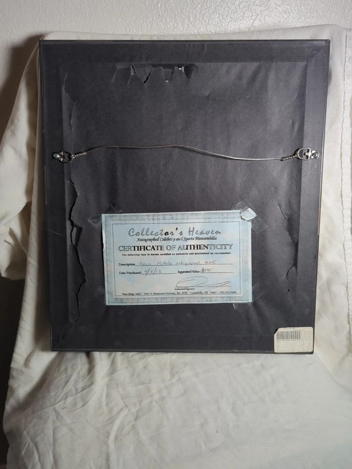 KEVIN MCHALE SIGNED 8X10 PHOTO BOSTON CELTICS COA FRAMED HOF - Image 4 of 4