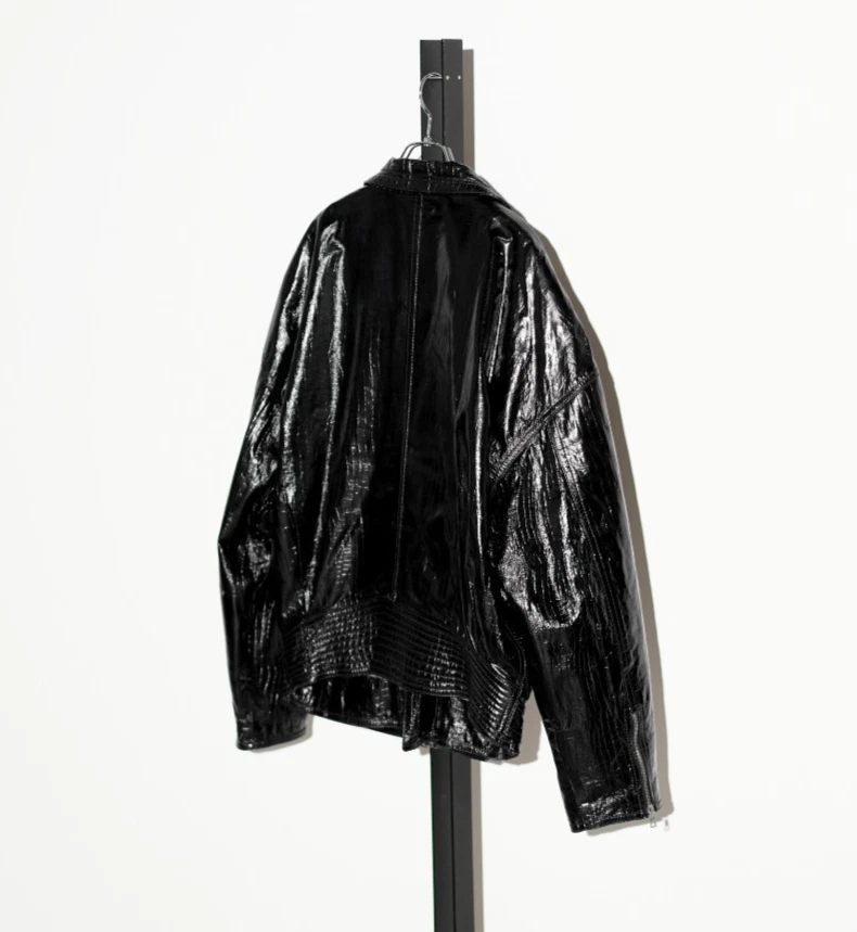 Vintage 90s GIANNI VERSACE Leather Biker Jacket Men's image 7