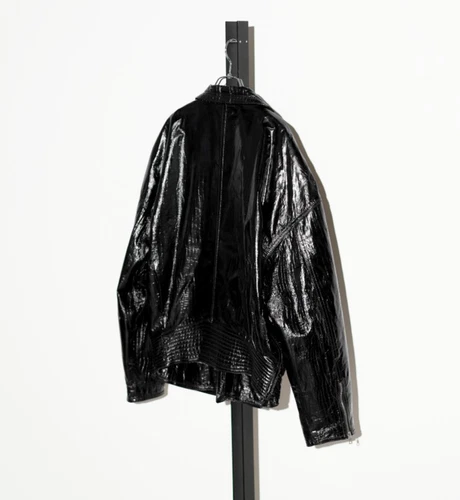 Vintage 90s GIANNI VERSACE Leather Biker Jacket Men's image 7
