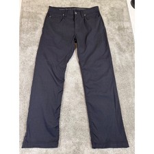 Prana Brion Slim Fit Pants Mens 32x30 Black Stretch Zion Nylon Hiking Outdoor