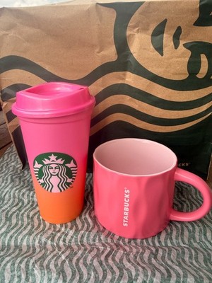 Starbucks Mug Ripple Raspberry +1 Reusable Hot Tropic Haze Becher Gratis neu2026