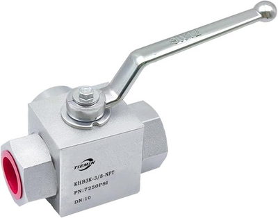 #ad 3 8quot; NPT 7250 PSI High Pressure Hydraulic Ball Valve Silvery 3way $19.94