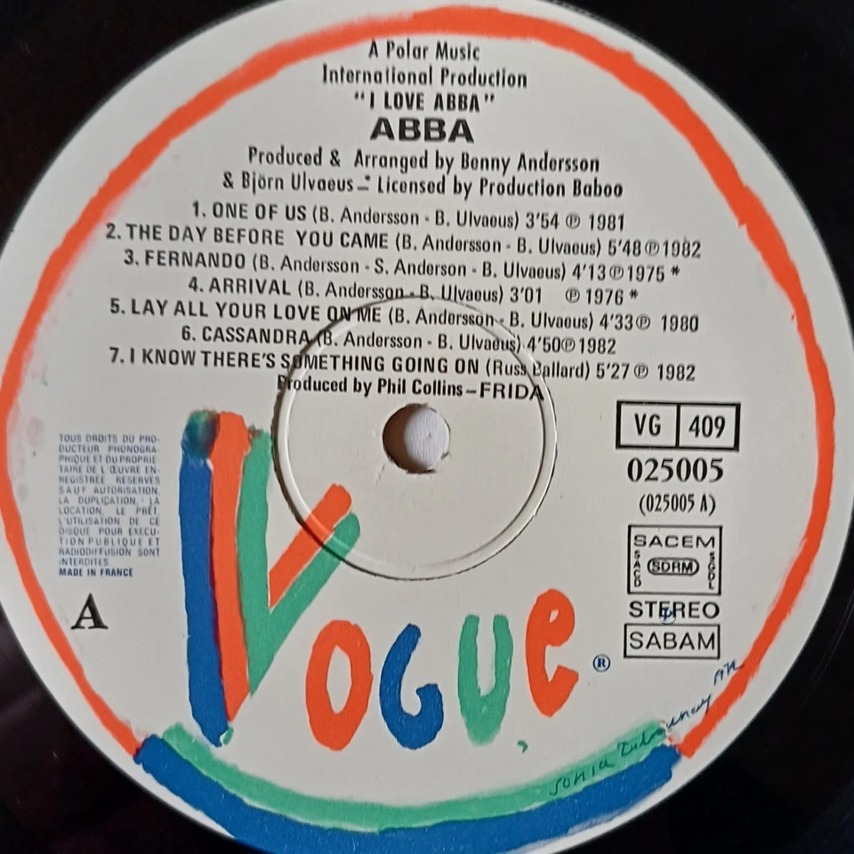 ABBA "I Love ABBA", Vinyl LP 33t, 1984 TBE - Photo 4/4