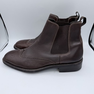 Cole Haan Men\'s 12 Brown Leather‎ Chelsea Boots Wingtip Brogue Dress Ankle EUC Cole Haan Men main image 2