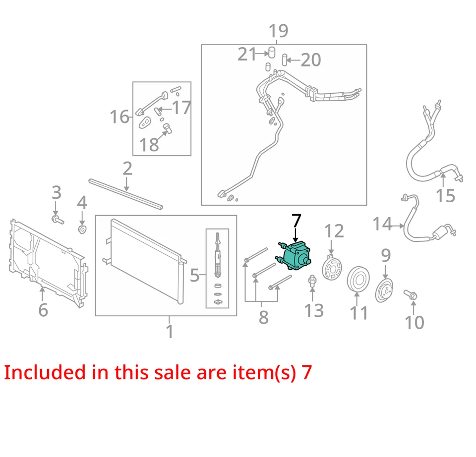 Lincoln Navigator 2012 aire acondicionado aire acondicionado compresor de aire acondicionado fabricante original XMBQV Foto 3 de 4