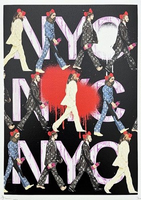 DEATH NYC - Beatles and NYC - signed, certificate, limited edition, 32x45 cm