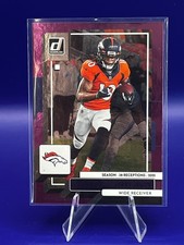 2022 Donruss Jerry Jeudy Purple Press Proof #10/38 Jersey Number JSY#