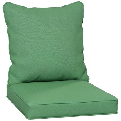 Outsunny Kissen-Set mit Sitz- & Rückenpolster, NUR KISSEN, grün