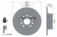 2X Bremsscheibe Pro Textar 92300003 FüR Q2 Skoda Karoq Audi Roc A11 Vw D11 Jetta