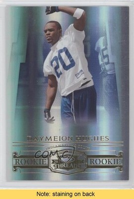 2007 Donruss Threads Rookie 840/999 Daymeion Hughes #183 READ 0a1