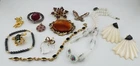 Antique costume Jewelry Estate lot, 14k black pearls , Sterling Silver, Coro