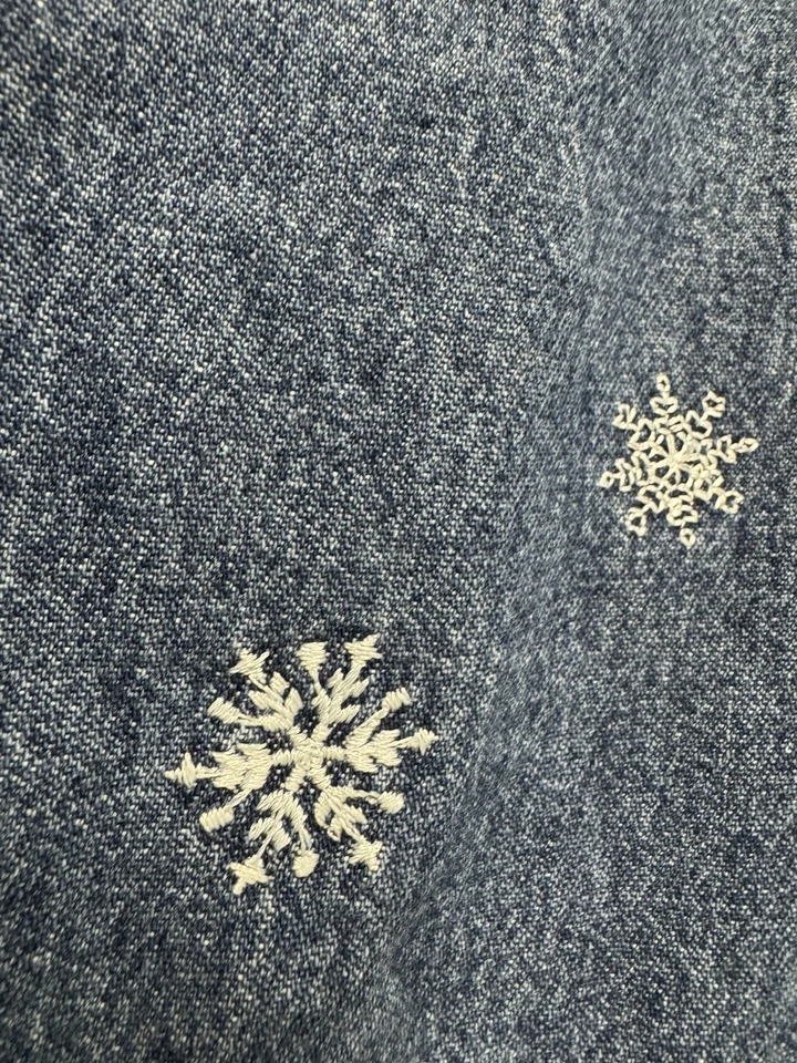 Vestido maxi jeans vintage anos 90 Disney M inverno neve Natal Winnie the Pooh Tigger Eeyore - Imagem 4 de 4