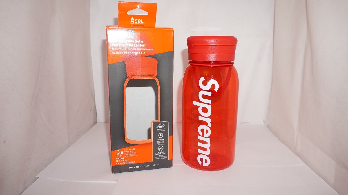Supreme　SOL Water Bottle Lantern Supreme SOL New SOL Water Bottle Lantern Red Rechargeable Solar | eBay