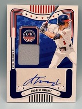 Andrew Jimenez USA Baseball 2024 Stars & Stripes Panini Auto Relic SM-AJ