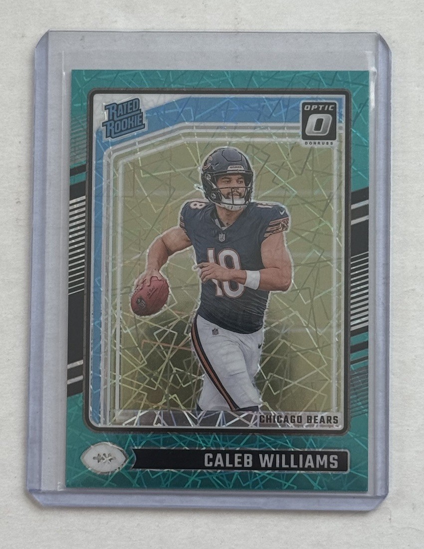 2024 Panini Donruss Optic - Rated Rookie Caleb Williams #201 Teal Velocity Prizm