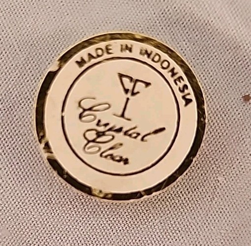 Indonesia Crystal Glass Diamond Point Cut Bowl Ashtray Trinket Candle Dish