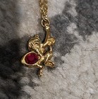 Vintage 1990s Kids Avon Disney Aladdin ABU Gold Tone Necklace