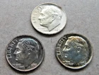 1950, 1951, 1952 Proof Roosevelt Silver Dimes; Lot of Three (3) Coins.