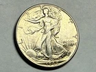 1944 WALKING LIBERTY silver U.S. half dollar. Lustrous AU. #ud3