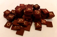 Scrabble Deluxe Replacement Parts & Pieces - Yellow Letter Tiles - Trays Etc.