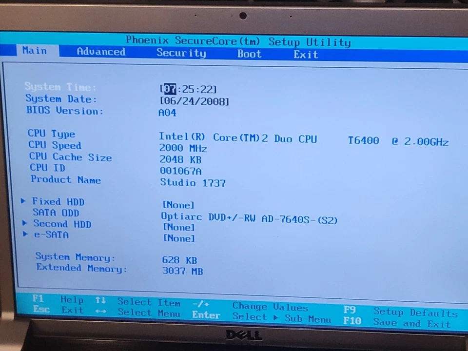 873 - Computador portátil Dell Studio 1737 PP31L - PARA PEÇAS / COMO ESTÁ - Imagem 2 de 4