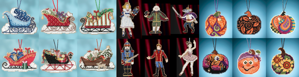 Christmas Ornament Cross Stitch Kits Trumpet Bead Cross Stitch