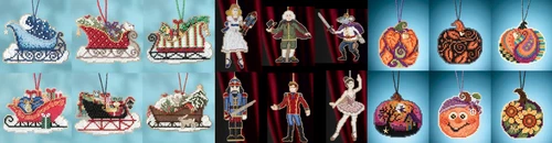 Mill Hill SLEIGH RIDE, NUTCRACKER, HARMONY, PAINTED PUMPKINS Cross Stitch Kits