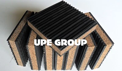8 pack Anti Vibration isolation pad rubber/cork 4x4x7/8 HOME AUDIO SPEAKERS HVAC