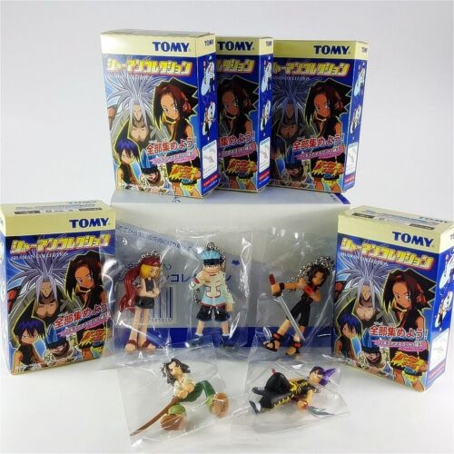Shaman King Collection Keychain Figure Full Set of 5 Yoh Anna Horohoro Tao Ren - Picture 1 of 8