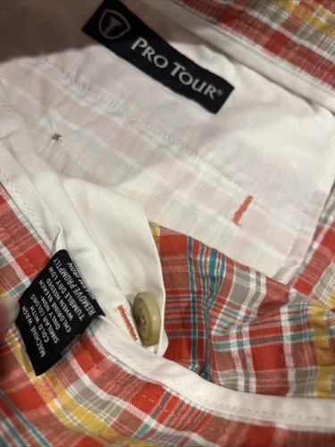 Short homme Pro Tour Coolplay Golf Vichy �� Tabasco plaid �� Taille 34 ~ Neuf avec étiquette - Photo 10/12