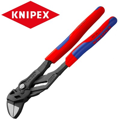 Knipex Zangenschlüssel 250 mm 10 Zoll Druckknopf verstellbarer Schraubenschlüssel PVC-Griffe 8602250
