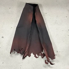 SU-C-LZFB-BK: 1/12 wired weathered battle damaged Black cape for 6" figure