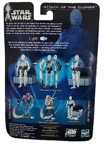 UNOPENED***C-3PO 2002 Hasbro Star Wars Attack of the Clones Action Figure - Picture 2 of 13