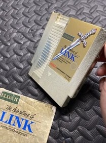Zelda II: The Adventure of Link Gold Circle Seal (Nintendo NES) Cart , Manual