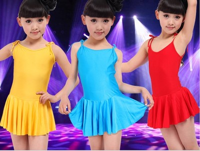 UK Verkäufer Mädchen Lycra Spandex Ballett Tanz Trikot mit Rock Streifen 100-150cm 2077