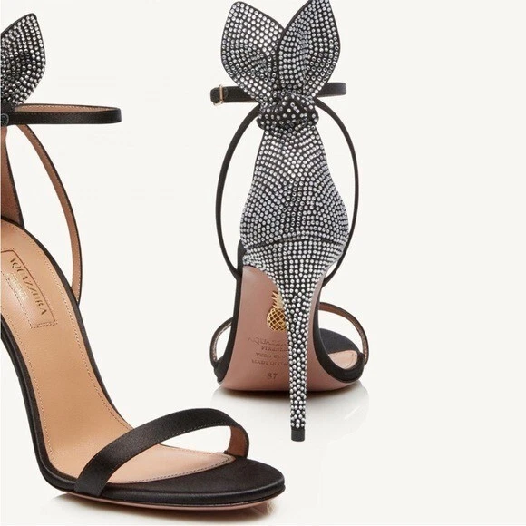 Bow tie sandals black sale