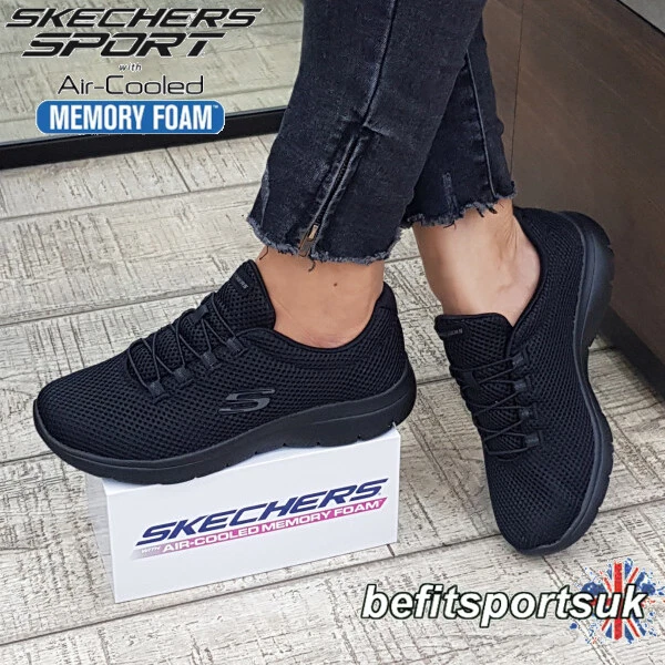 SKECHERS WOMENS SHOES BLACK SKETCHERS LADIES MEMORY FOAM SLIP-ON WALKING TRAINER
Opens in a new wind