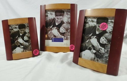 Vintage Connoisseur 3.5x5 4x6 5x7 Block Color Wooden Decorative Photo Frame - Picture 2 of 11