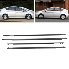 4 Pcs Front Rear Door Belt Moulding Weatherstrip For Toyota Prius 2010-2015