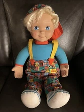Vintage 1993 My Buddy Doll Playskool Patchwork Pants Blonde Hair Blue Eyes Nice!