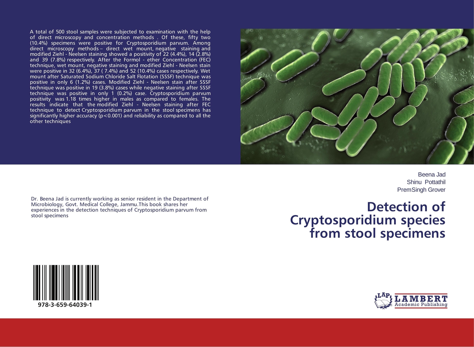 Thumbnail - Beena Jad (u. A.) | Detection Of Cryptosporidium Species From Stool