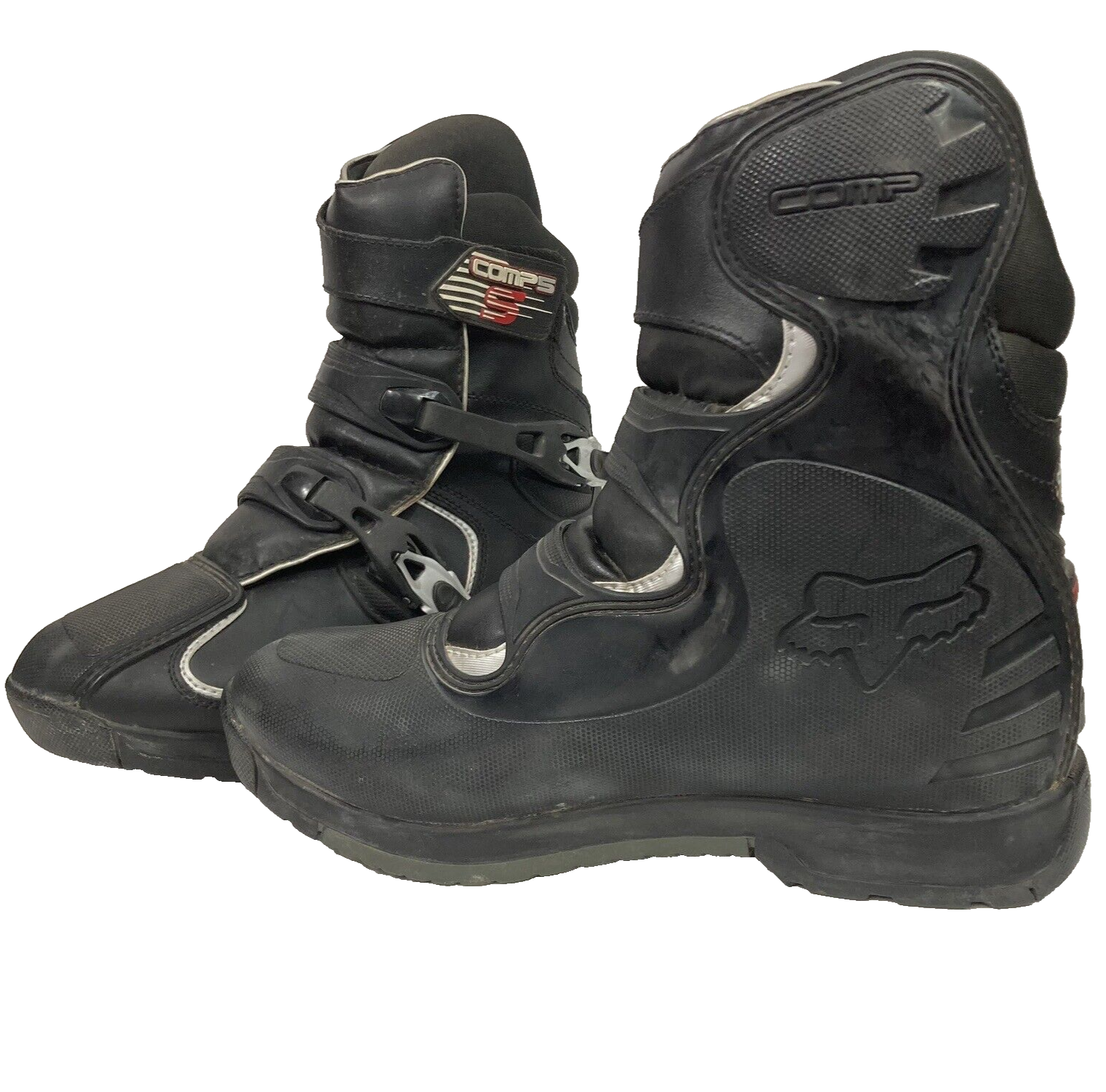Fox Racing Comp 5 Men's Size 12 Black Leather Motorcycle Ankle