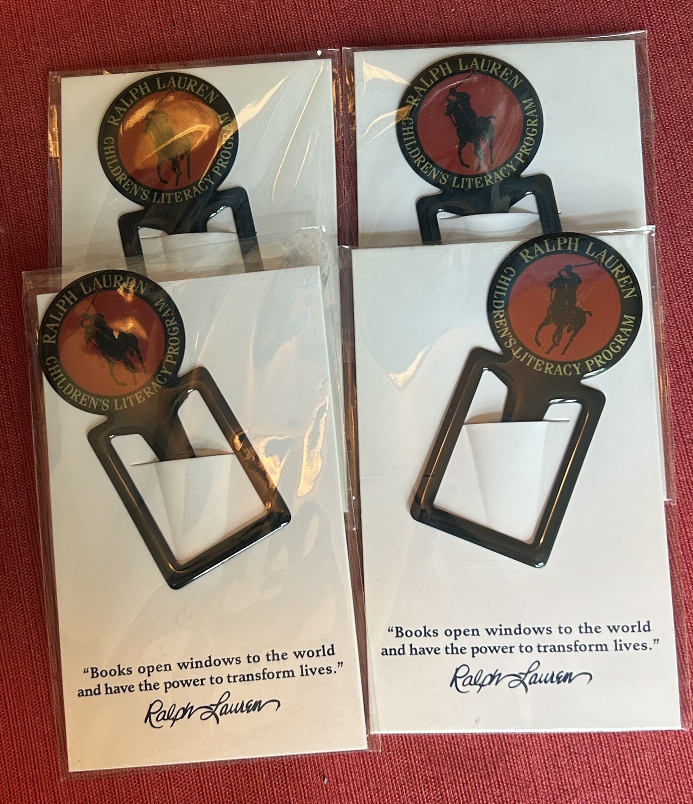 Ralph Lauren Children’s Literacy Program Bookmarks - Brand New Vintage- Lot Of 4