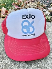 Vintage 1986 Vancouver Canada " Expo 86" snapback adjustable trucker hat NLHB