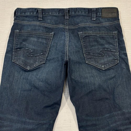 Silver Zac Bootcut Jeans Herren 38 x 36 Relaxed Fit Loose Medium Wash Denim - Bild 8 von 18