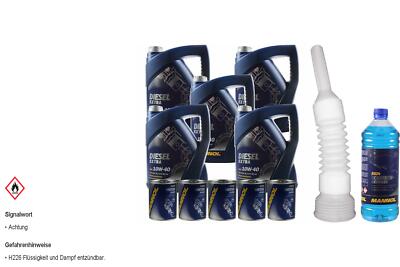 25L MANNOL Motoröl SAE 10W-40 DIESEL EXTRA inkl. Additiv Auslaufschlauch