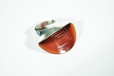 Atelier MUNSTEINER Stipshausen Silber Karneol Ring ° rarer Unikatschmuck °