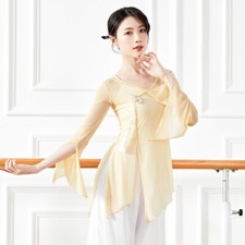 Chinese Ethnic Ballroom Practice Elegant Slim Opera Dance Top Ballet Dancewear